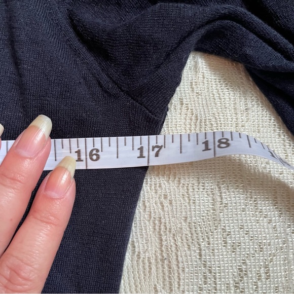 Cotton by Autumn Cashmere semi sheer navy top - Picture 5 of 8